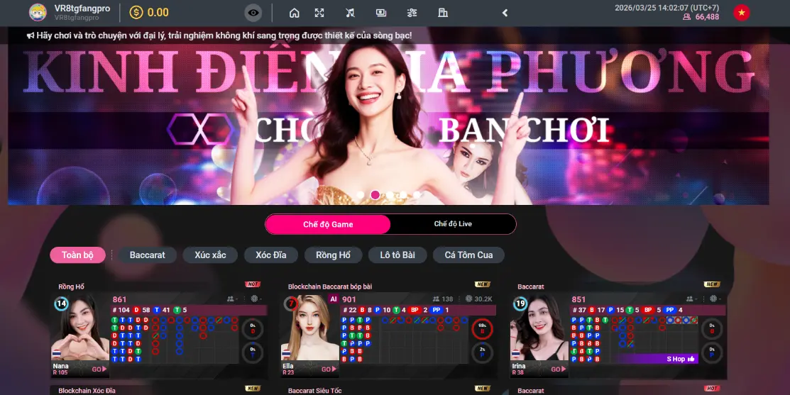 Hệ thống sảnh live casino đẳng cấp quốc tế Qt99