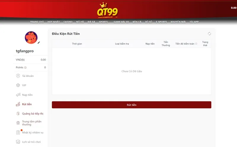 hướng dẫn rút tiền qt99